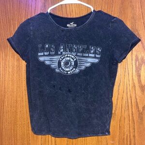 hollister black baby tee